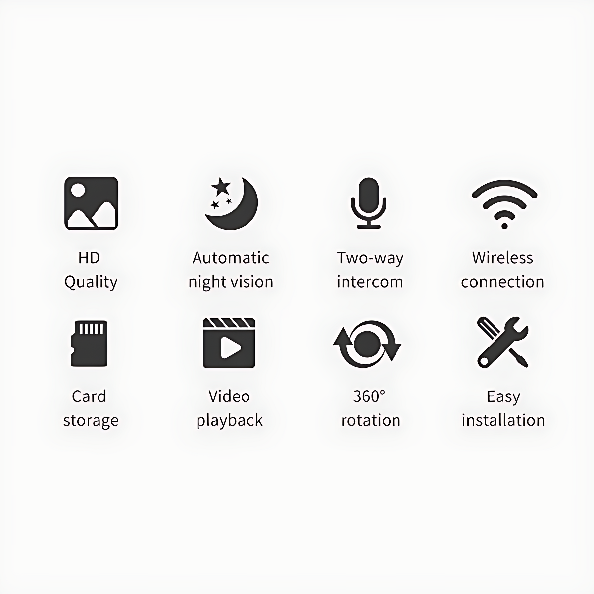 1080p Wifi Home Security Camera System Night Vision Cam