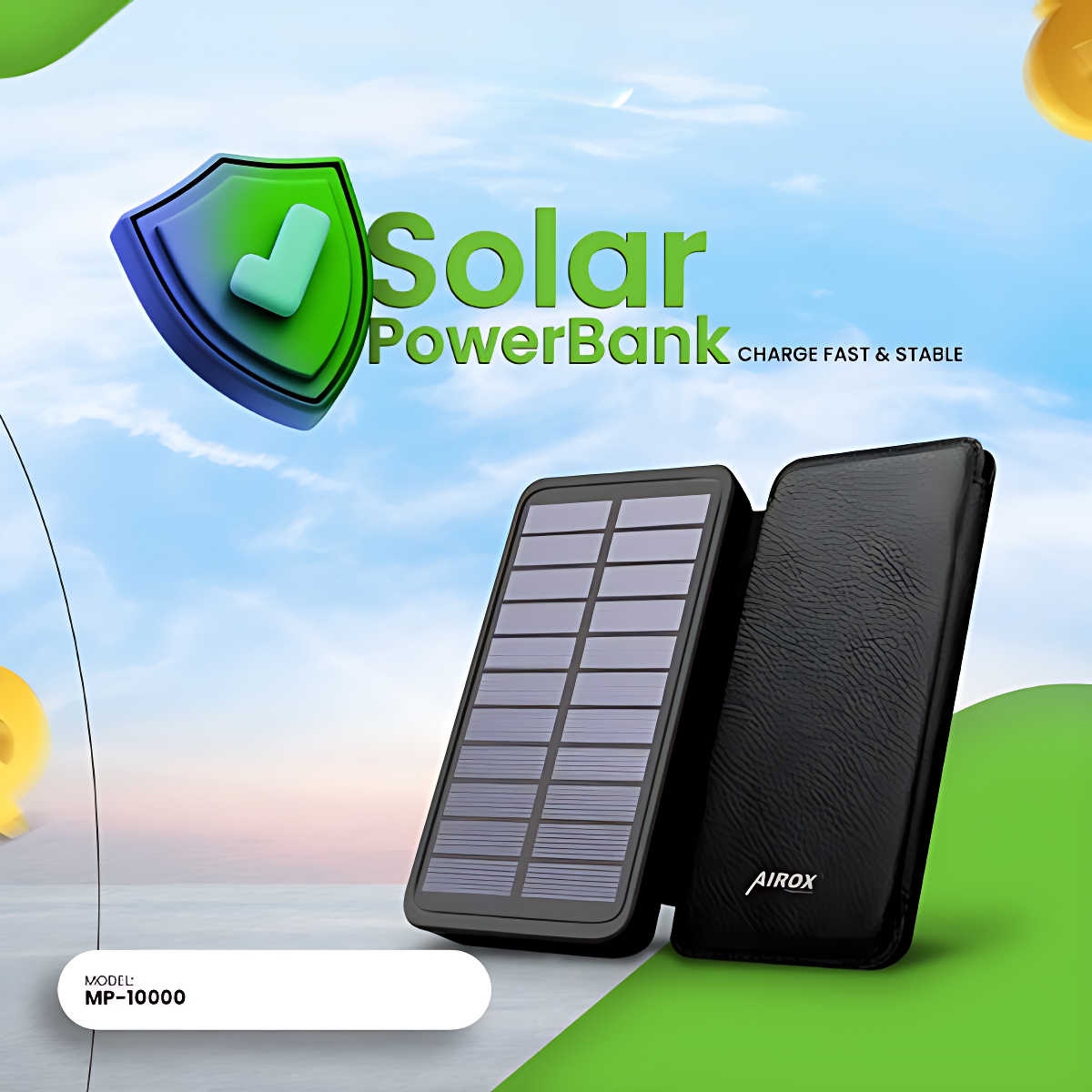 MP-10000 Airox Solar Power Bank – Your Sustainable Energy Solution