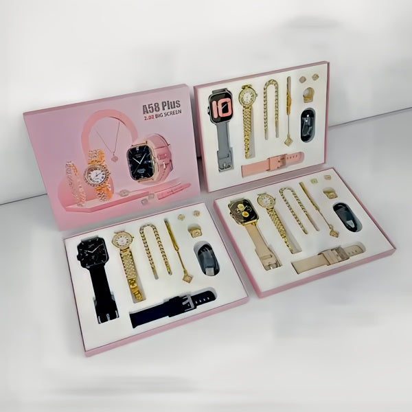 A58 Plus 6 In 1 Smartwatch For Women & Girls