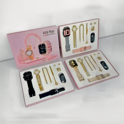 A58 Plus 6 In 1 Smartwatch For Women & Girls