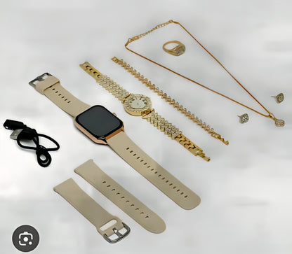 A58 Plus 6 In 1 Smartwatch For Women & Girls