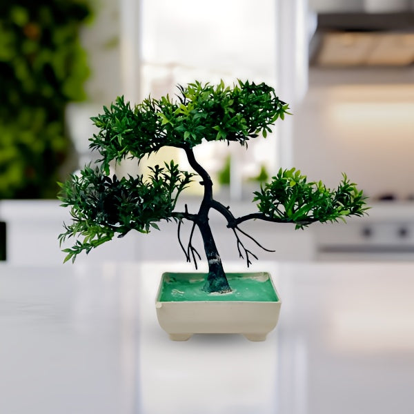 Green Artificial Bonsai Tree 1 Piece