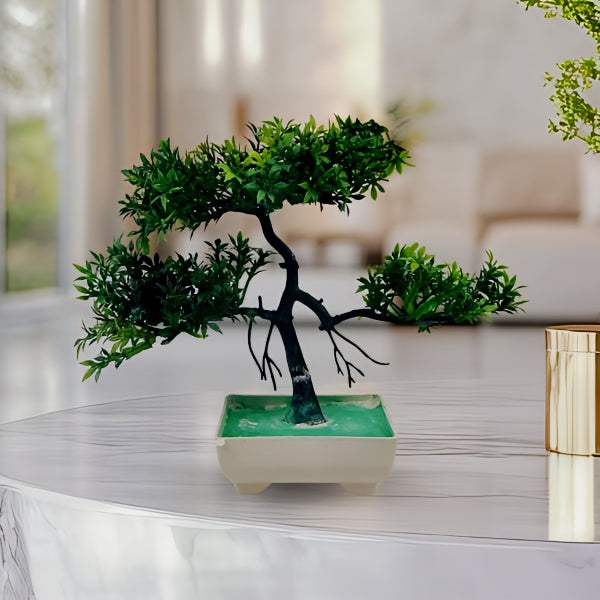 Green Artificial Bonsai Tree 1 Piece