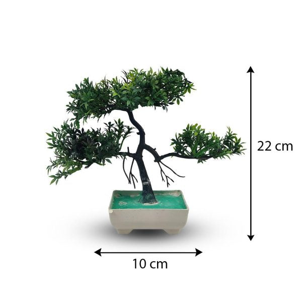Green Artificial Bonsai Tree 1 Piece