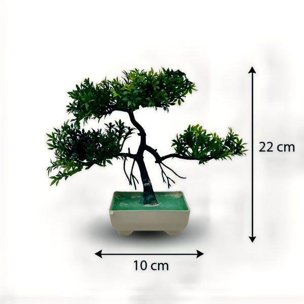 Green Artificial Bonsai Tree 1 Piece