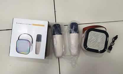 K12 Wireless Audio Microphone Bluetooth Speaker With Double Mic Random Color