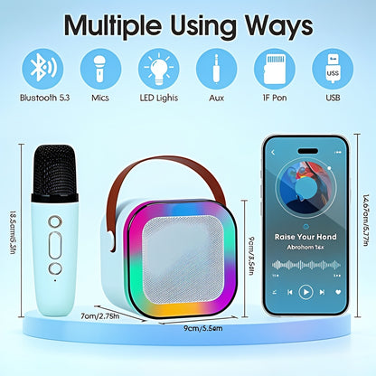 K12 Wireless Audio Microphone Bluetooth Speaker With Double Mic Random Color